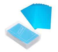 PATIKIL Cartes de visite en métal de 0,21 mm, 100 paquets de cartes de nom naturels en aluminium pour la gravure laser de cartes-cadeaux DIY, bleu