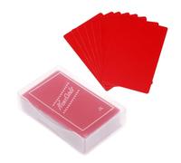 PATIKIL Cartes de visite en métal de 0,21 mm, 100 paquets de cartes de nom naturels en aluminium pour la gravure laser de cartes-cadeaux DIY, rouge