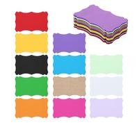 PATIKIL Cartes de Visite en Papiers Vierges 3"x5", 120 Paquets de Petites Cartes Flash d'Index de Mots, Cartes de Notes de Message en Papier Mini Étiquettes en Dentelle, Couleurs Assorties