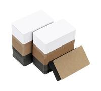 PATIKIL Cartes De Visite Vierges 3.5"x2", 600 Pcs Petites Cartes Vierges Carton Papier Note Carte Bricolage Pour Jeu De Mémoire Entreprise, Noir/Blanc/Marron