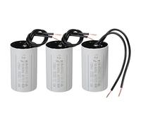 PATIKIL CBB60 12uF Condensateur de Démarrage, 3Pcs AC 450V 2 Fils 50/60Hz Cylindre 60x35mm pour Pompes à Eau, Démarreur de Moteur de Machines à Laver