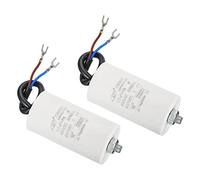 PATIKIL CBB60 15uF Condensateur de Démarrage, 2Pcs AC 450V 2 Fils 50/60Hz Cylindre Fond avec Vis 75x40mm Condensateur de Marche pour Machine à Laver, Moteur de Pompe à Eau Étoile