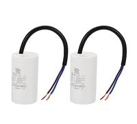 PATIKIL CBB60 16uf Fonctionnement Condensateur,2pcs AC 450V 2 Fils 50/60HZ Cylindre 72x40mm pour Eau Pompes, Lavage Machines Moteur Démarrage