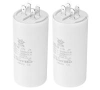 PATIKIL CBB60 30uF Condensateur de Démarrage, 2Pcs AC 450V 4 Broches 50/60Hz Double Insertion Cylindre Fond pour Climatisation, Pompe à Eau, Moteur de Ventilateur Étoile 95 x 45mm