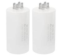 PATIKIL Cbb60 40Uf Fonctionnement Condensateur, 2pcs Ac 450V 4 Broches 50/60Hz Cylindre 1.95 X 3.71pouce pour Eau Pompes, Lavage Machines Moteur Démarrage