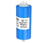 PATIKIL CBB60 50uf Démarrage Condensateur,1pcs AC 250V 4Broches 50/60Hz Cylindre Bas avec Vis 106 x 50mm pour Lavage Machine,Nettoyage Machine Moteur Étoile