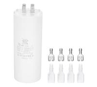 PATIKIL CBB60 70uF Condensateur de Démarrage, 1 Pcs AC450V 4 Broches Double Insertion avec Gaine Ressort, Blanc
