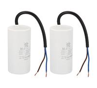 PATIKIL CBB60 Lot de 2 condensateurs de fonctionnement 50 uf AC 450 V 2 fils 50/60 Hz Cylindre 95 x 48 mm pour pompes à eau, machines à laver