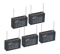 PATIKIL CBB61 Plafond Ventilateur Condensateur, 5Pcs 1.2uF 450V AC 50/60HZ avec 2Pins 36x12x22mm pour Air Conditioner Ventilateur Moteur Démarrage Marche Condensateurs