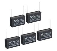 PATIKIL CBB61 Plafond Ventilateur Condensateur, 5Pcs 1uF 450V AC 50/60HZ avec 2Pins 36x12x22mm pour Air Conditioner Ventilateur Moteur Démarrage Marche Condensateurs