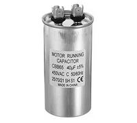PATIKIL Cbb65 40Uf Fonctionner Condensateur, 40Mfd 1pcs Ac 450V Aluminium Coffret avec 2 Terminal pour Air Climatiseur Compresseur Moteur Chauffage Pompe Condenseur,1.95 X 3.9pouce