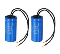 PATIKIL Cd60 Fonctionner Condensateur, 2 Paquet 75Uf 250VAC 2 Fils 50/60Hz Moteur Démarrage Condensateur pour Air Compresseur Moteur Démarre Execution