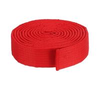 PATIKIL Ceinture de classement colorée de Taekwondo 1,5" x10,5 Pieds 3,2 m, Ceinture de Judo Karaté en Coton pour l'enseignement de l'entraîneur, Rouge