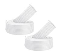 PATIKIL Ceintures de Classement Colorées de Taekwondo, Lot de 2, en Polyester 1,6" x5,3Ft pour Arts Martiaux, Judo et Karaté, pour l'enseignement et Pratique des Entraîneurs, Blanc