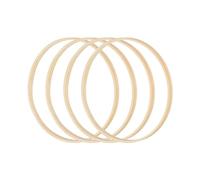 PATIKIL Cerceau en Bambou de 8 Pouces pour Macramé, 12 Pcs Anneaux en Bois pour Artisanat Floral pour La Création de Capteurs de Rêves, Décorations de Couronnes de Mariage