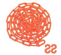 PATIKIL Chaîne En Plastique De 10 Pieds, Barrière De Sécurité Chaîne 1x2 Pouce Boucle Léger Imperméable Contrôle Foule File D'Attente Concerts Parking DIY Clôture Porte, Orange Fluorescent