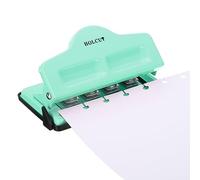 PATIKIL champignons Disque Trou Perforation, 4 Trous Papier Perforateur pour A7/A6/A5/A4/A3 Disque Relié Calendrier, Créacollage, ou Carnet, Poinçon Jusqu 5 Papiers(Bleu Clair)