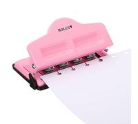 PATIKIL champignons Disque Trou Perforation, 4 Trous Papier Perforateur pour A7/A6/A5/A4/A3 Disque Relié Calendrier, Créacollage, ou Carnet, Poinçon Jusqu 5 Papiers(Rose)