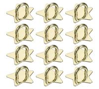 PATIKIL Charme De Telephone Metal Crochet 1", 12Pcs Adhesif en Forme D'Etoile Crochet pour Doigt De Telephone Anneau De Porte-Cles Charme Boucle pour Accessoires De Coque Tablet DIY, Gold