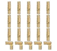 PATIKIL Charnières Cachées en Laiton 0,8"x0,2", 20 Pièces Charnières Invisibles Support Pliant Charnière Cylindrique Cachée pour Porte de Cabinet de Bijoux DIY Boîte en Bois, Or
