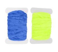 PATIKIL Chenille Fly Tying Total 10 M, 2 Pack Rayon Chenille Fly Tying Materials Line Fly Thread Supplies pour Making Fishing Hook Jig Making Fly Patterns Fishing, Yellow/Blue