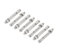 PATIKIL Chevilles d'expansion M6 x 60mm en acier inoxydable 304, 8 pièces Boulon à tête hexagonale externe Manchon allongé pour béton Placoplâtre Projets de construction, Argent