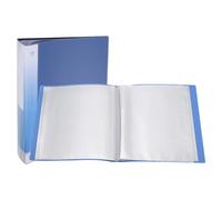PATIKIL Classeur de Portfolio au Format A4, 100 Pages, avec Pochettes en Plastique Transparent pour dossiers et Œuvres d'Art, Couleur Bleu Foncé