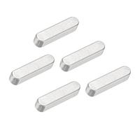 PATIKIL Clavette À Bout Rond 18x4x4 mm, 5 Pcs Acier Inoxydable Clavette Parallèle Pour Arbre De Transmission Pour Fixations Industrie Mécanique, Ton Argenté