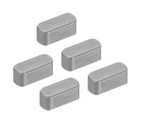 PATIKIL Clavette Plate À Bout Rond 10x4x4 Mm5 Pcs Clavette En Acier Au Carbone Pour Arbre De Transmission Parallèle Industrie Mécanique Des FixationsNoir Carbone