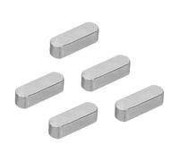 PATIKIL Clavette Plate À Bout Rond 25x8x7 Mm5 Pcs Acier Au Carbone Pour Arbre De Transmission Parallèle Industrie Mécanique QuincaillerieNoir Carbone