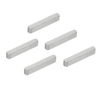 PATIKIL Clavette Plate À Bout Rond 30x5x5 Mm5 Pcs Acier Carbone Pour Arbre De Transmission Parallèle Pour Fixations Industrie MécaniqueNoir Carbone