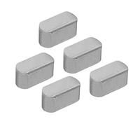 PATIKIL Clavette Plate À Extrémités Arrondies 8x4x4 Mm5 Pcs Acier Au Carbone Pour Arbre De Transmission Parallèle Industrie Mécanique FixationsNoir Carbone