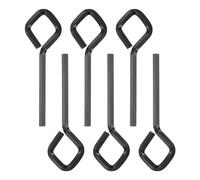 PATIKIL Clé Hexagonale Standard 5/32", Lot De 6 Clés Porte En Acier Solide Avec Boucle Complète En Forme De Losange Pour Barre Antipanique, Dispositifs À Barre, Noir