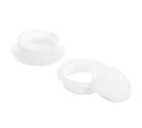 PATIKIL Climatisation Paroi Trou Couverture, 2Pcs Climatisateur Blocage Trou Fiche Décoration Eau Tuyau Scellement Plateau Couverture pour 4" - 4,3" Diamètre Trou, Blanc