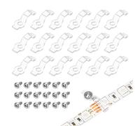 PATIKIL Clip pour Bande Lumineuse, 60 Pièces de Supports de Montage Transparents pour Bande Lumineuse Led de 8 mm de Largeur avec Vis Compatibles, Fixation d'Un Côté