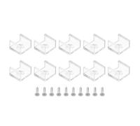 PATIKIL Clips De Fixation Pour Bande Lumineuse Led Lot De 100 Supports De Fixation En Plastique Avec Vis Pour Câble Ruban brillant Néon Rgb De 10 Mm Transparent