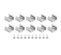 PATIKIL Clips de Luminaire de Bande LED, 40Pcs Supports de Montage Clips de Fixation Supports de Pince en Acier Inoxydable avec Vis pour Ruban de Câble Luminaire Néon RGB de 6 mm à 7,5 mm