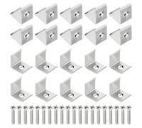 PATIKIL Clips pour Bande LED, 30 Pièces de Supports de Fixation en Acier Inoxydable pour Profilé en Aluminium en Forme de V de 16mmx16mm pour Éclairage de Bande LED