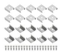 PATIKIL Clips pour Bande LED, 60 Pièces de Supports de Fixation en Acier Inoxydable Avec Vis pour Câble d'Éclairage de Bande LED de 16mm à 17mm