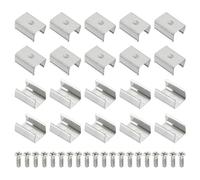 PATIKIL Clips pour Bande LED, 60 Pièces de Supports de Fixation en Acier Inoxydable Avec Vis pour Câble d'Éclairage de Bande LED de 9mm à 10mm