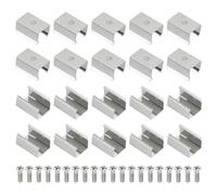 PATIKIL Clips pour Bande LED, 60 Pièces de Supports de Fixation en Acier Inoxydable Avec Vis pour Câble d'Éclairage de Bande LED de 12mm à 13mm