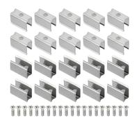 PATIKIL Clips pour Bande LED, 80 Pièces de Supports de Fixation en Acier Inoxydable Avec Vis pour Câble d'Éclairage de Bande LED de 6mm à 7.5mm