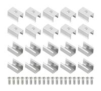 PATIKIL Clips pour Bande LED, 80 Pièces de Supports de Fixation en Acier Inoxydable Avec Vis pour Câble d'Éclairage de Bande LED de 8mm à 9mm