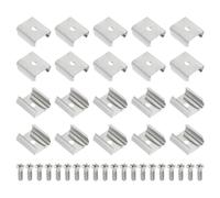 PATIKIL Clips pour Bande LED, 80 Pièces de Supports de Fixation en Acier Inoxydable Avec Vis pour Câble d'Éclairage de Bande LED de 18mm à 19mm