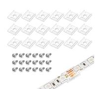 PATIKIL Clips pour Bande Lumineuse, 50 Pièces de Supports de Fixation Transparents pour Bande Lumineuse Led de 12 mm de Largeur avec Vis en Acier Inoxydable Compatibles