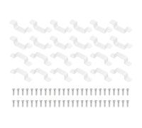 PATIKIL Clips pour Bandeaux LED, 100 Supports de Fixation en Plastique Dur avec vis pour Ruban LED RGB Neon 20mm de Large (3528/5050), Transparent