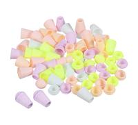 PATIKIL Cloche Extrémité Bouchon 100Pcs Cordon Corde Serrure pour Cordon Serrage Sac Mauve Vert Bleu Rose Beige