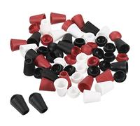 PATIKIL Cloche Extrémité Bouchon 90Pcs Cordon Corde Serrure pour Cordon Sac Rouge foncé Noir Blanc