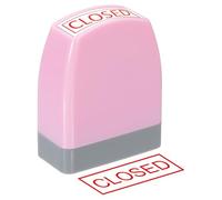 PATIKIL Closed Avis de Tampon auto-Encreur, Encre Rouge Tampons de Bureau Tampon de Message Pré-Encré Tampon d'Entreprise Rechargeable, Rose
