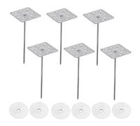 PATIKIL Clous d'Isolation Perforés de 2 Pouces avec Rondelles, Lot de 40 Clous Isolants en Aluminium pour Fixer des Panneaux de Mousse au Mur Ou au Plafond